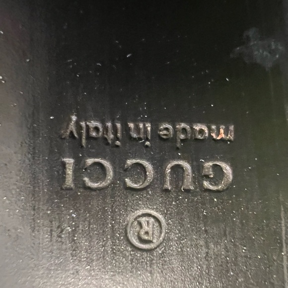 GUCCI Size 40 leather red/green web strap thong flip flop sandals AUTHENTIC! - Picture 5 of 10